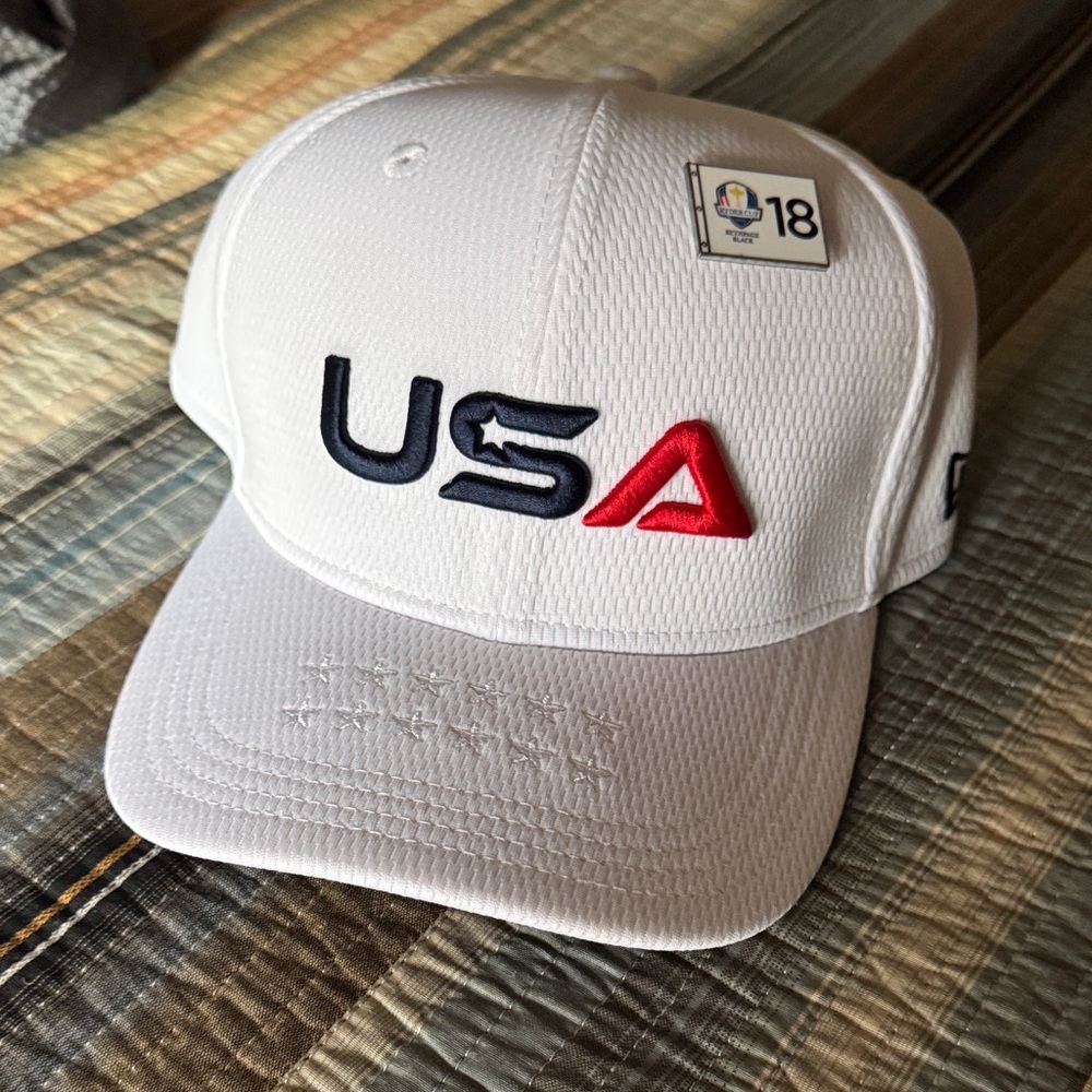 New Era White USA Ryder Cup 2025 Hat & Pin